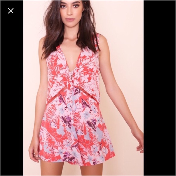 free people orange romper